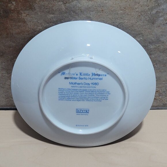 Schmid Hummel Mothers Day 1980 Mothers Little Helpers Decorative Wall Hanging Pl - Picture 4 of 10